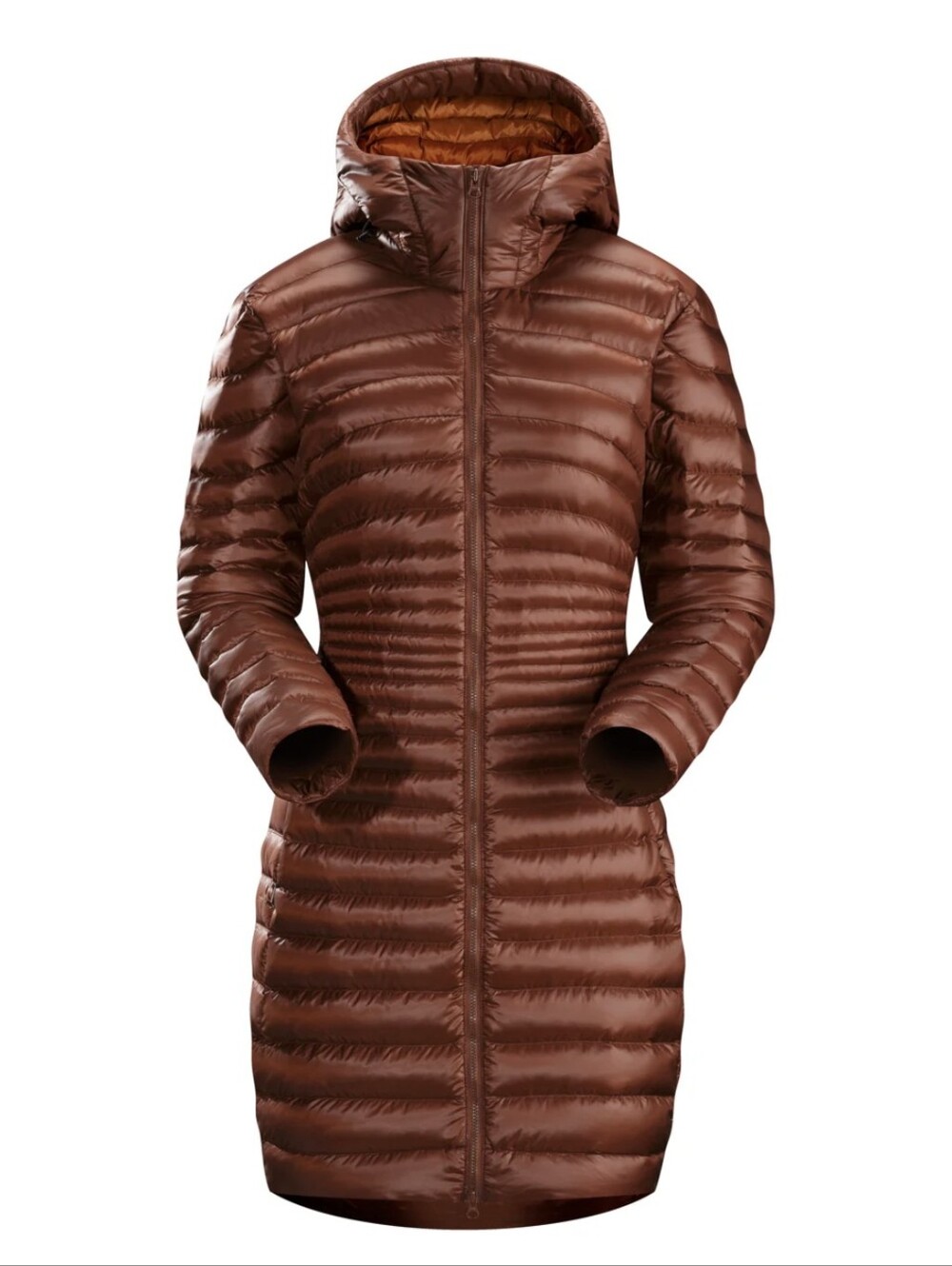 Arc'teryx Nuri Coat Garnet Copper Hooded Down Urban Coat